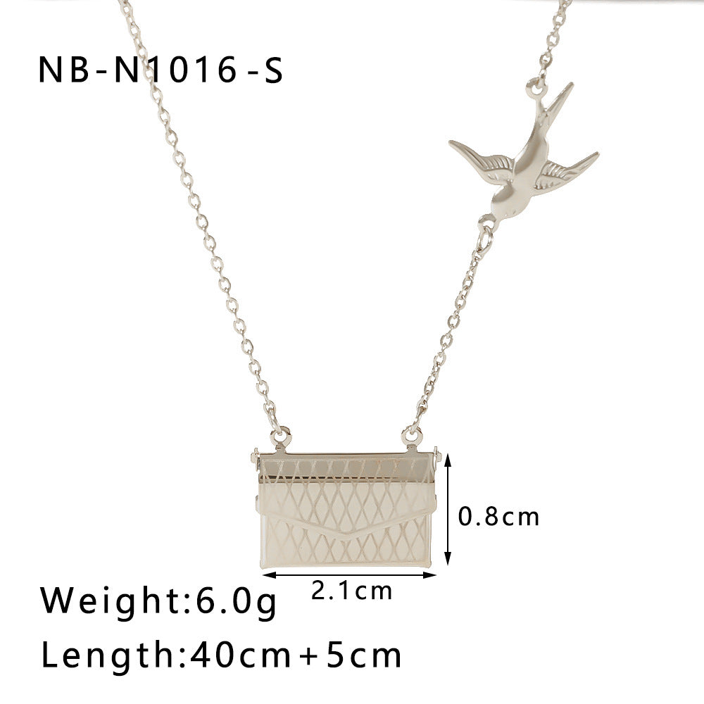 Wholesale Stainless Steel Couple Heart Book Necklaces